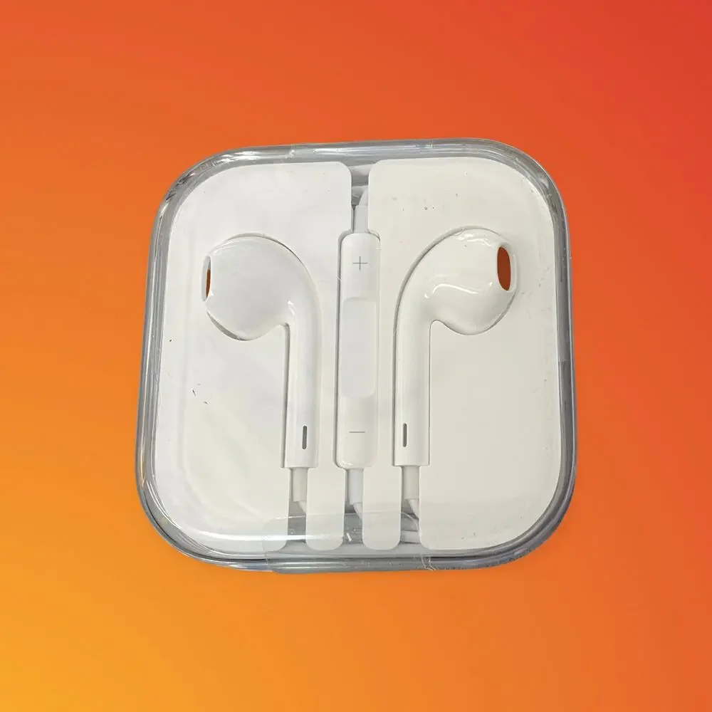 Genuine Apple EarPods 3.5mm Wired Headphones MD827LL/A Factory Sealed Film Case